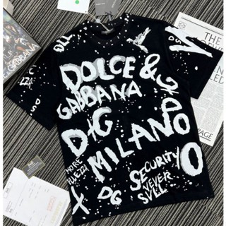   1T  Áo Phông Nam Nữ Dol.ce Gab.bana MILANO Chữ In Sắc Nét Mặc Dễ Chịu - Áo Thun DG Nam Nữ Cotton 100% Phối Đồ Cực Chất 