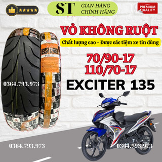 1 Cặp vỏ lốp không ruột xe exciter 135