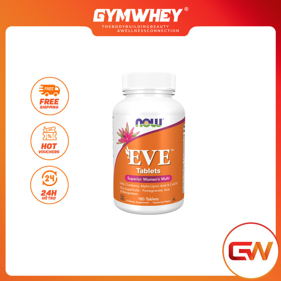 NOW EVE WOMENS MULTIPLE VITAMIN Hỗ Trợ Sức Khỏe Tổng Thể Phụ Nữ, Bổ Sung Vitamin Và Khoáng Chất