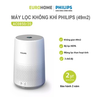 Máy lọc không khí Philips AC0850, lọc sạch không khí, virus, vi khuẩn tới 99.9%, bảo hành 2 năm | Hàng chính hãng