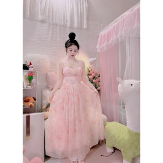 Váy Tơ Dài Xoè Bồng Tôn Dáng A24