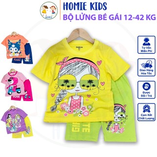 Đồ bộ bé gái size đại 12-42 kg set quần áo trẻ em vải thun cotton chính phẩm mềm mịn in hình kuromi elsa pony Homie Kids
