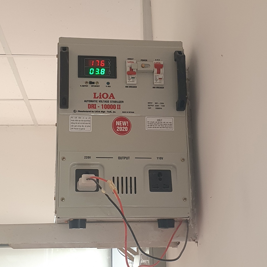Ổn áp LiOA 10KVA dải 90V DRI-10000II - LiOA Nhật Linh 10KW 1 pha 10000VA 10000W 10Kg 10 ký dây đồng 