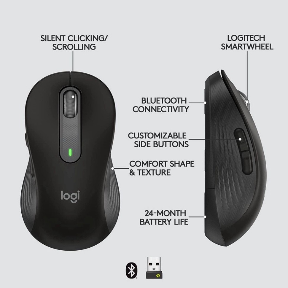 Chuột Logitech M650 Không Dây Bluetooth SilentTouch - Cuộn SmartWheel OEM | BigBuy360 - bigbuy360.vn