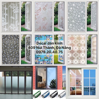 Combo 3m decal dán kính hoa văn chống nhìn trộm, có keo sẵn khổ rộng 90cm