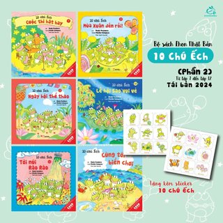 Sách Ehon Nhật Bản - 10 Chú Ếch Đủ 3 Phần (Tái Bản Mới Nhất)