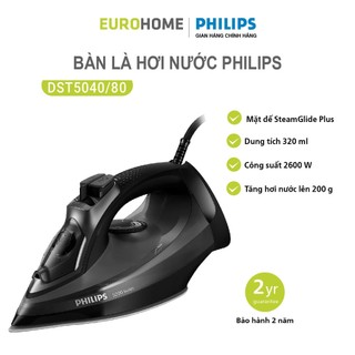 Bàn là, bàn ủi hơi nước philips dst5040/80 2600w, hàng chính hãng, bảo hành 2 năm