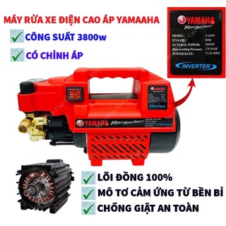 Máy rửa xe điện YAMAAHA công suất 3800W lõi đồng 100% áp lực 330 bar,máy rửa xe gia đình có chỉnh áp