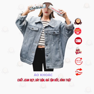 áo khoác jean NAM & NỮ nhiều màu chất dày dặn áo khoác bò unisex fome chuẩn, áo khoác chống nắng
