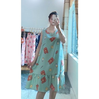 Váy Bầu Lanh Xát Nách Đuôi Cá