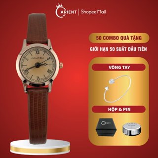 Đồng hồ nữ dây da Carient S439 cao cấp mặt kính chống xước phong cách Hàn Quốc 28mm