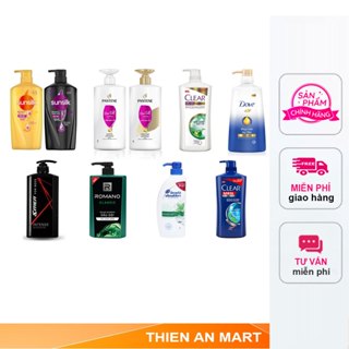 Dầu gội đầu các loại Clear, Dove, Pantene, head and shoulder, Sunsilk, Xmen, Romano