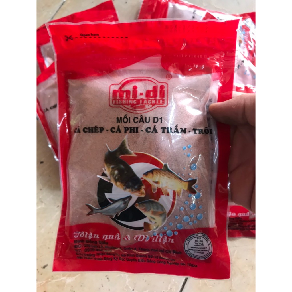 Mồi Câu D1, D2, D3 Cá Chép, Rô Phi, Trắm, Trôi, Tra, Trê, Chim