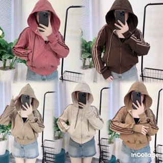 [Hỏa Tốc](43-70kg) Áo Khoác Nữ Vải Thun Gân 6 Túi, Vải Dày Dặn, Chống Nắng Tốt [Gân 3 Sọc-Có Nón]. Áo Khoác Chống Nắng