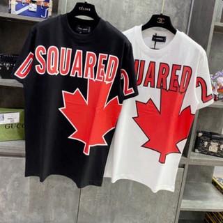 Áo phông dsquared2 in hình chiếc lá áo thun dsq premium logo lá phong siêu hot chất vải cotton