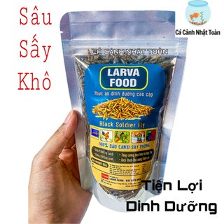 SÂU CANXI SẤY KHÔ CHO CÁ CHIM VÀ BÒ SÁT GÓI 65GRAM LARVA FOOD BLACK SODIER FLY