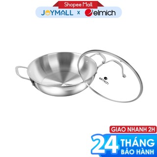 Chảo xào inox cao cấp 3 lớp đáy liền Elmich Trimax EL-3797, Hàng chính hãng, 28cm, Dùng cho mọi loại bếp - JoyMall