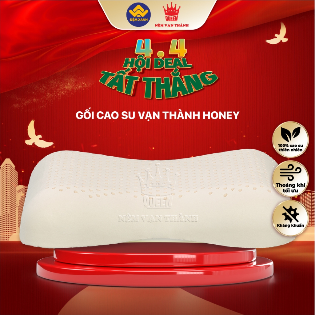 Gối cao su Vạn Thành honey N kích thước 38x53x11