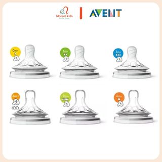 Núm ti Avent Philips Natural Size 1-5 0M+, núm ty thay thế bình sữa cho bé - Monnie Kids