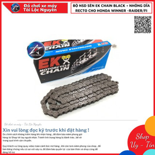 BỘ NSD SÊN EK CHAIN BLACK + NHÔNG DĨA RECTO CHO HONDA WINNER -RAIDER/FI