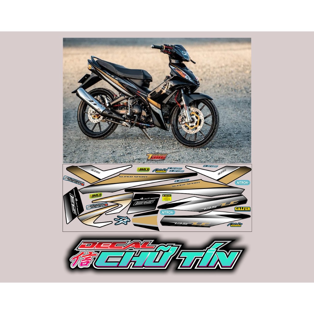 TEM CHẾ EXCITER LC 135 2010 DÀNH DÁN CHO XE ĐEN 