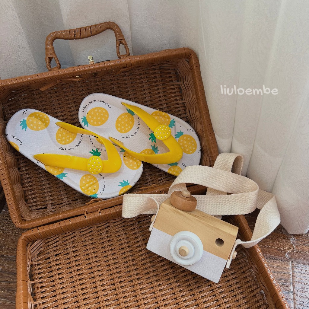 Dép Xỏ Ngón Trái Cây Màu Sắc Dễ Thương Cho Bé