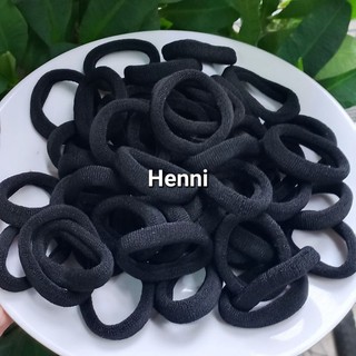 Túi 50/100 Dây cột tóc trơn trơn bản nhỏ (rộng 3.5-4cm)
