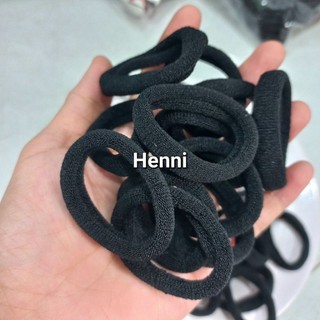 Túi 100 thun buột tóc đen bản nhỏ