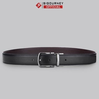 Thắt Lưng Nam Da Bò Nappa Cao Cấp Khóa Xoay Hai Mặt 360 TL08 SIGOURNEY Bảo Hành 18 Tháng