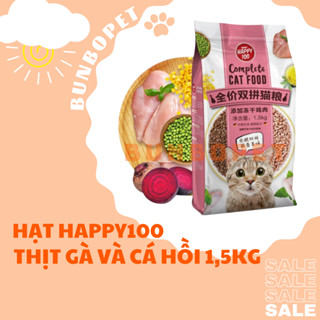 Hạt Wanpy Happy 100 Cho Mèo Túi 1,5kg Nguyên Seal - Hạt Cho Mèo Happy 100