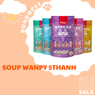 Soup thưởng wanpy gói 5 thanh - súp thưởng cho mèo wanpy