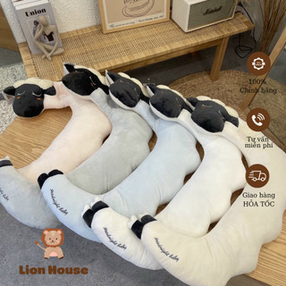 Gối ôm cho bé ( gối cừu đa năng chữ C ngược )