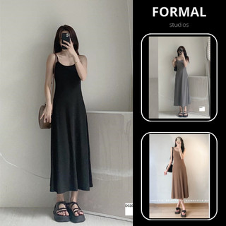 Váy 2 dây dáng ngắn màu trơn F37 - Váy 2 dây chất thun gân - Váy maxi biển mùa hè