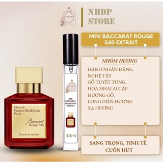 Nước hoa unisex mfk rouge 540 chiết 10ml, 20ml