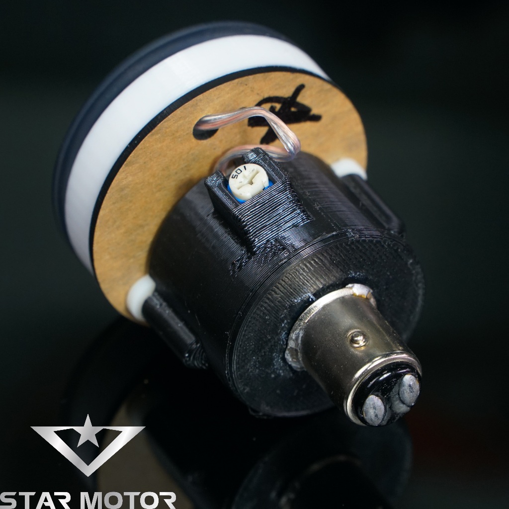 Đèn hậu xoay LED Sharingan điều chỉnh nhanh chậm dành cho các dòng xe Wave, Sirius và các dòng xe chân tròn