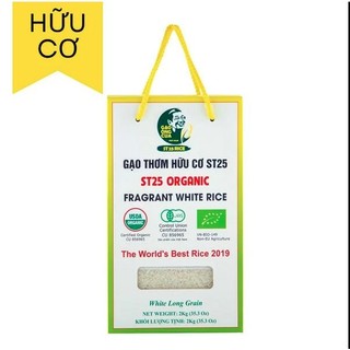 Gạo st25 hữu cơ ông cua hộp 2kg