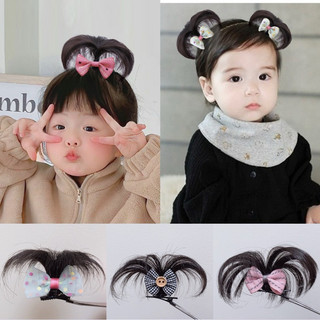 [DÀNH CHO BÉ YÊU] CHỎM KẸP NƠ TÓC GIẢ/ KẸP TÓC CÂY DỪA DỄ THƯƠNG CHO BÉ GÁI