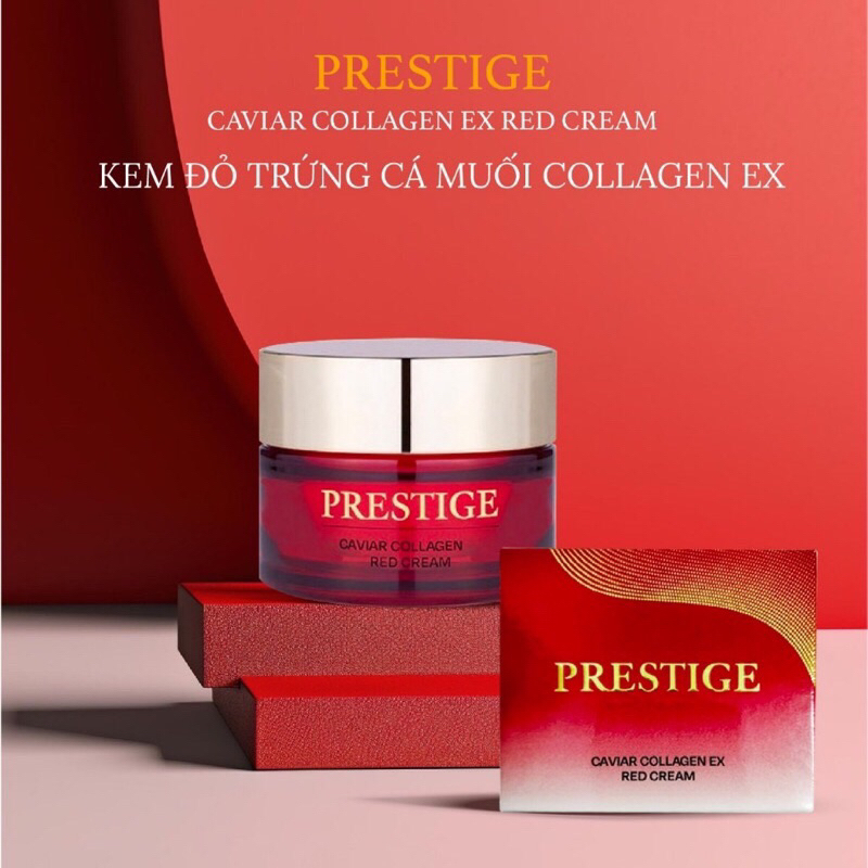 Kem đêm dưỡng trắng chống lão hóa trứng cá muối Prestige Caviar collagen ex Red Cream Hàn Quốc Skinc