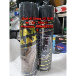 xịt bóng nội thất xe , da gỗ , trần nỉ WAX MAX THÁI LAN, xịt bóng xe hơi, xe tải hương thơm
