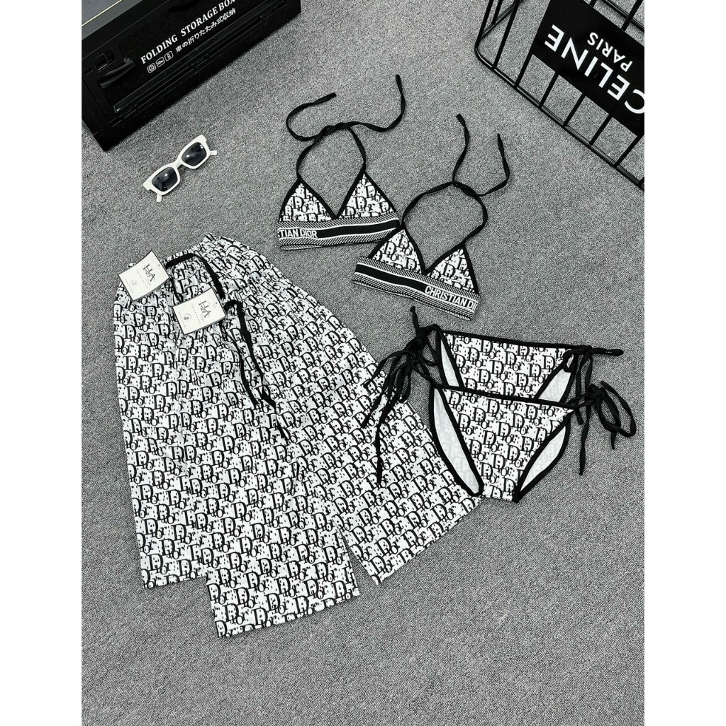 Set đồ bơi cho bé gái 3 chi tiêt size 10-30kg B0007