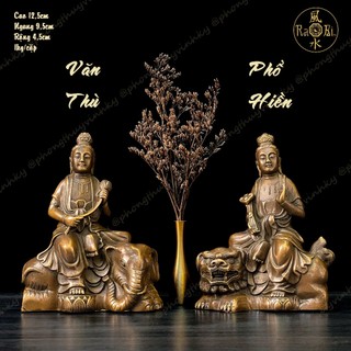 Đức văn thù sư lợi - đức phổ hiền bồ tát - tượng đồng thờ cúng