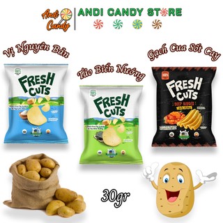 10 gói snack khoai tây tự nhiên fresh cuts oishi