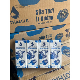 THÙNG 48 hộp sữa  long thành ít có đường 180ml-Hsd:7 2026 