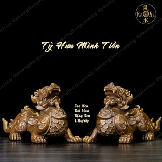Tỳ hưu mình tiền đuôi dài - tượng đồng phong thủy