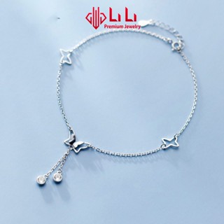 Lắc chân bạc nữ LiLi S925 đính đá CZ cao cấp hình những chú bướm xinh Itzel LILI_118391