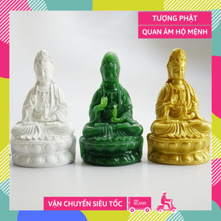 Tượng Phật Bà Quan Âm Bồ Tát đặt bàn thờ gia hộ bình an - 15cm