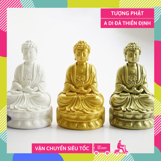 Tượng Phật A Di Đà thiền định đặt bàn thờ tại gia - 15cm