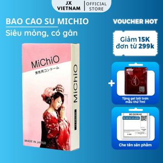Bao Cao Su Nhật Bản Michio (Hộp 12 bao), BCS Cao cấp - Siêu mỏng - hương thơm nhẹ nhàng
