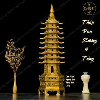 Tháp Văn Xương 9 tầng 30cm - Tượng Đồng Phong Thủy