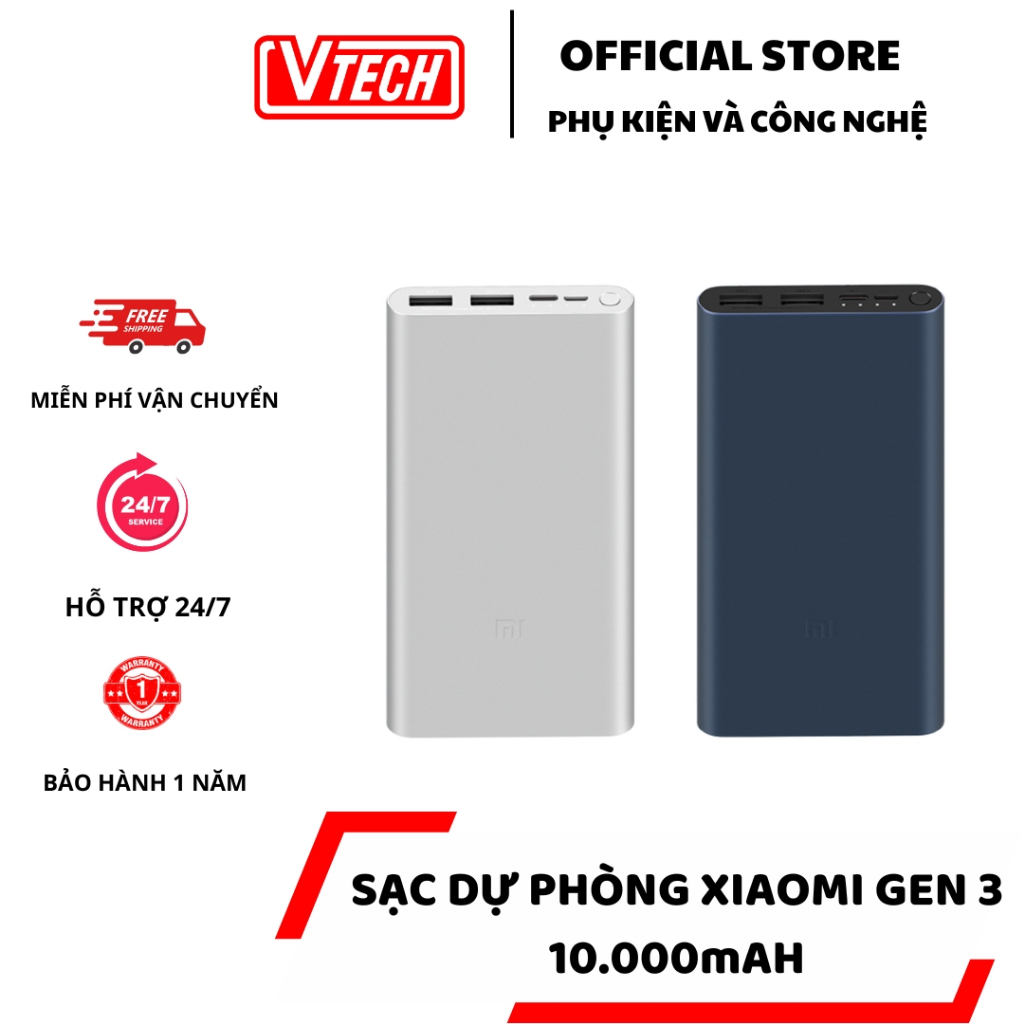 Pin sạc dự phòng Xiaomi 10000mAh 22.5W công suất lớn